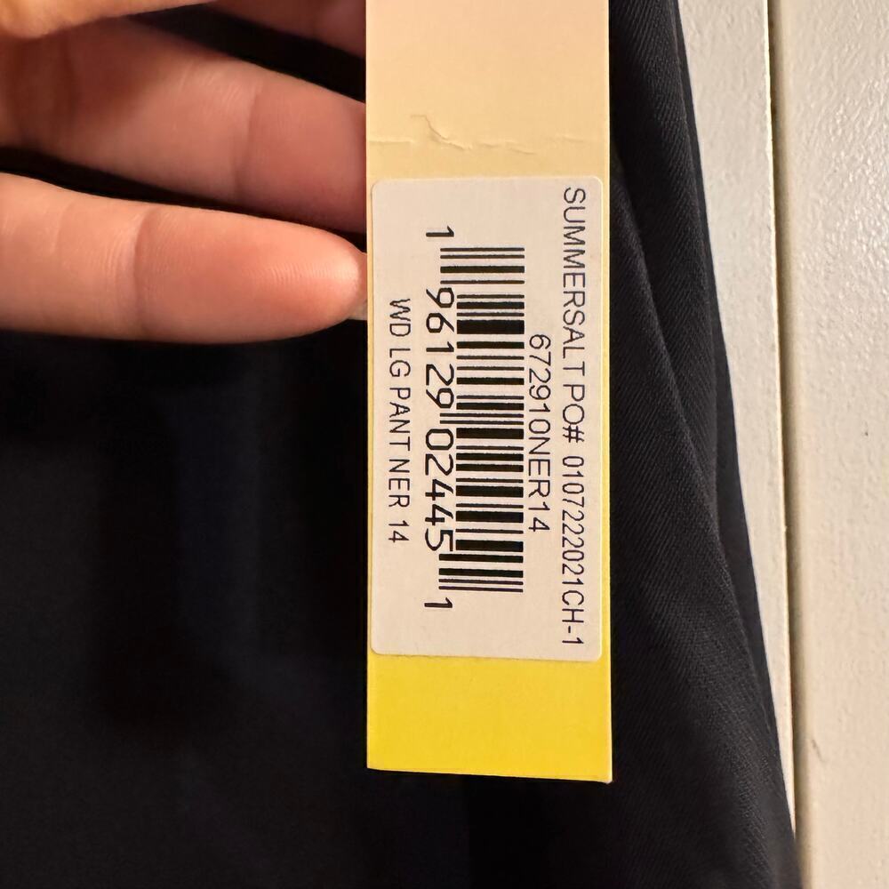 NWT Summersalt The Perfect Wide Leg High Rise Pant Black Women Size 14 - Picture 7 of 8
